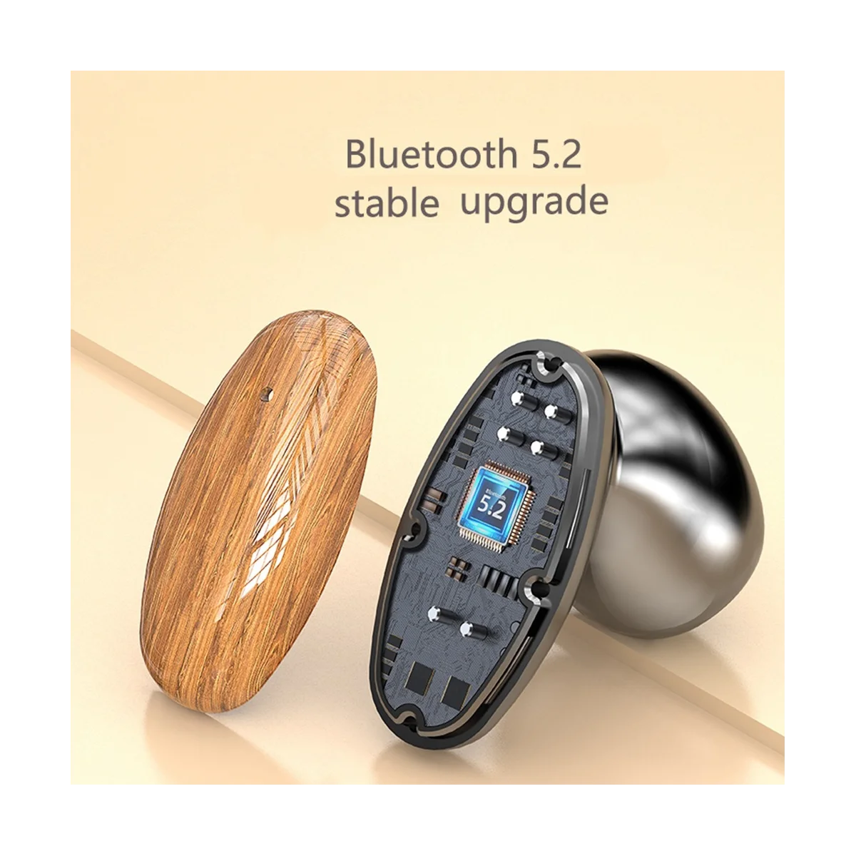 M35 Ahşap Tahıl kablosuz Bluetooth Kulaklıklar TWS Kulak İçi Dokunmatik Kulaklıklar Bluetooth 5.2 Spor Kulaklıklar