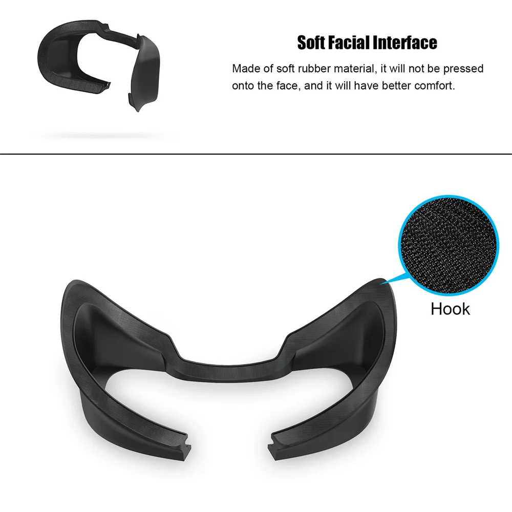 VR Yüz Arayüzü Braketi Sünger Yüz Pedi Değiştirme okülüs yarık S VR Kulaklık PU deri yüz kapatma lens kapağı Seti Parçaları