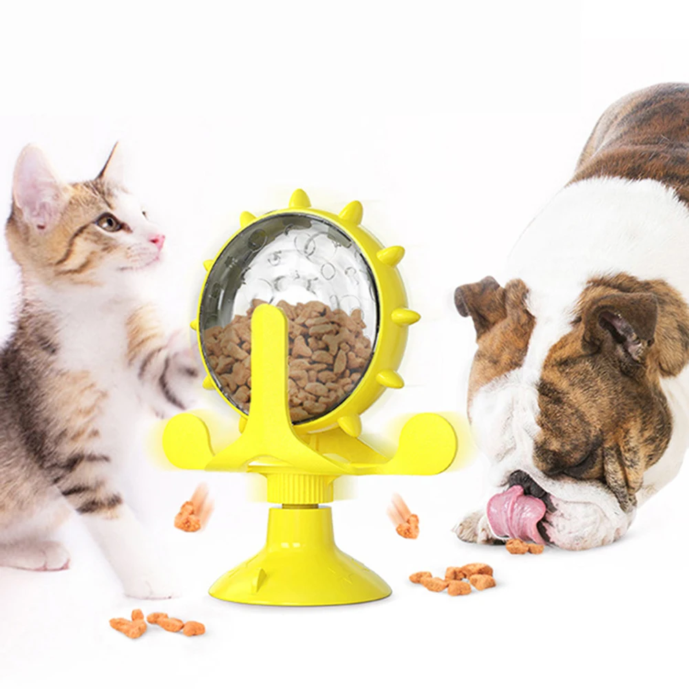 Plastik Besleme Eğitmenler Dönen Yel Değirmenleri Kedi Besleyici Köpek Malzemeleri Pet Akıllı Perros Bebedero Perro Besleme ve Sulama Malzemeleri