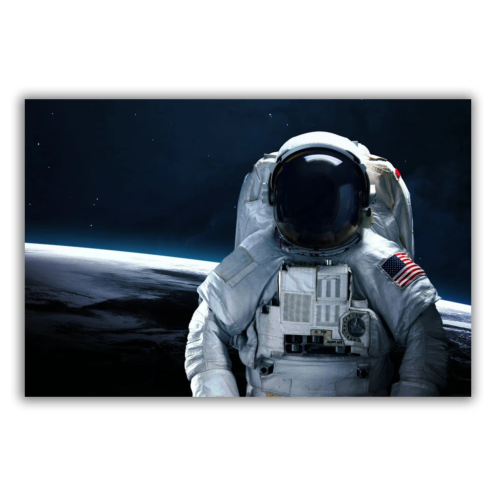 HT094 Muhteşem Evren Toprak Ve Ay Uzay İstasyonu Astronot İpek Kumaş Poster sanat dekoru Kapalı Boyama Hediye