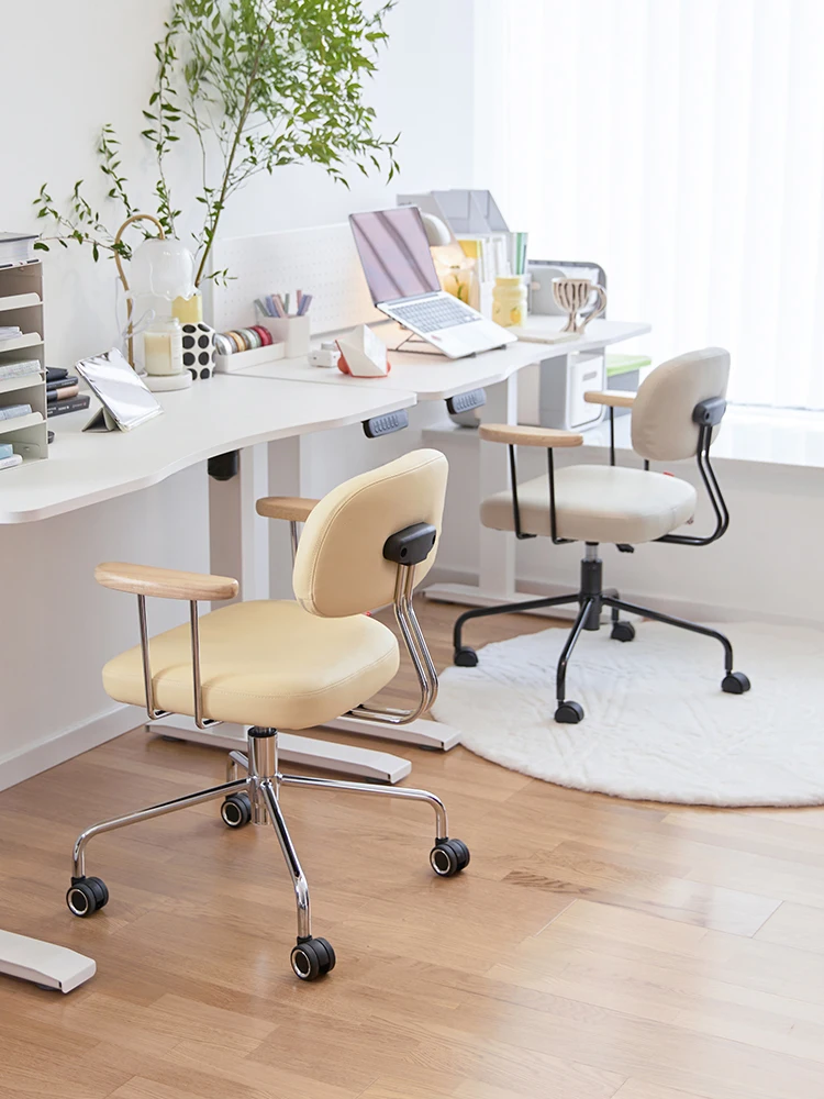 Ev ofis bilgisayar sandalyesi, minimalist çalışma masası, sedanter ergonomik sandalye