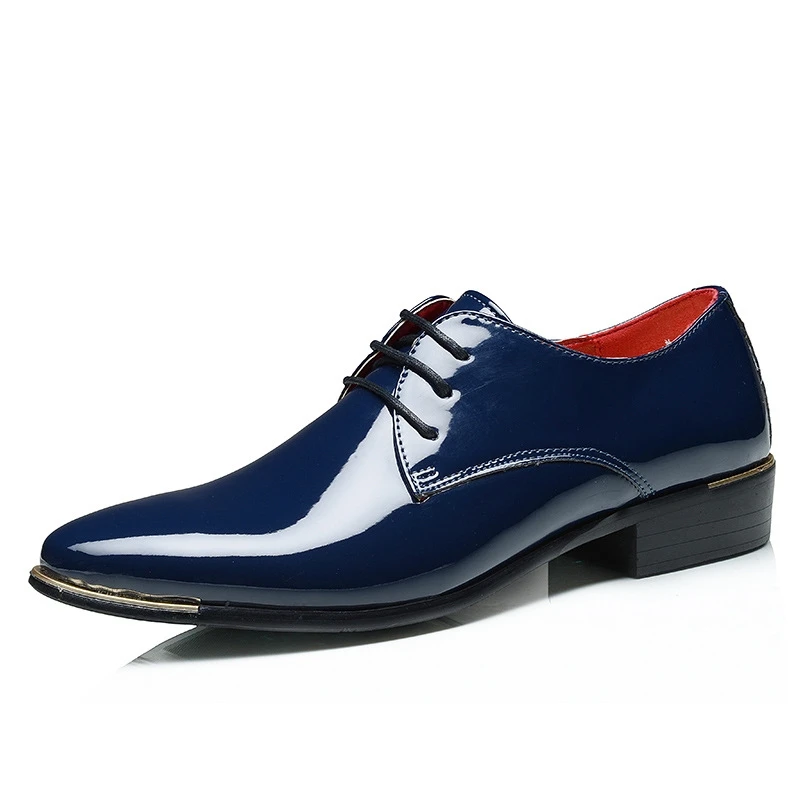 Vintage İngiliz Tarzı Erkek Sivri sivri uçlu ayakkabı İş deri ayakkabı 2023 Sonbahar İyi Resmi Ofis Düğün Ayakkabı 46 47 48