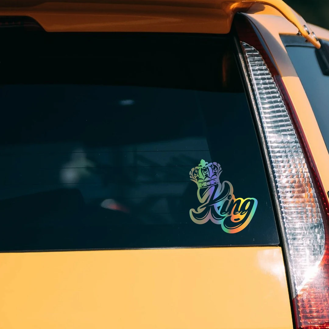 Kral Komik Vinil Motosiklet Araba Çıkartmaları Çıkartması Anime Sevimli Araba Aksesuarları dekorasyonözelleştirilmiş kişiselleştirme
