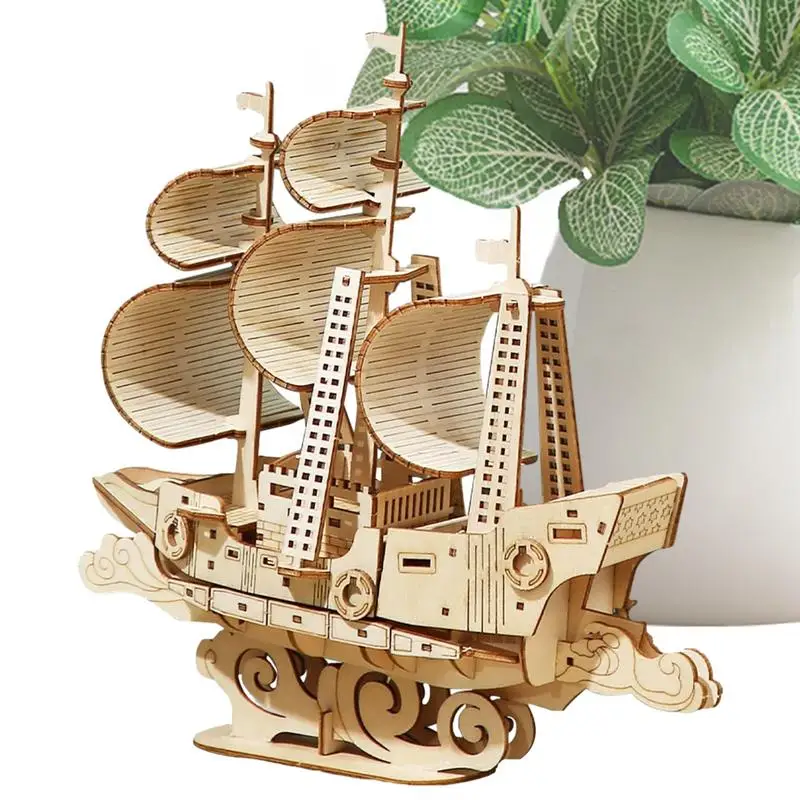 Tekne Yapı Setleri Gemi Modeli Yapı İnşaat Zanaat Yelkenli Tekne Ahşap El Sanatları İnşaat model seti Kız Erkek Doğum Günü İçin