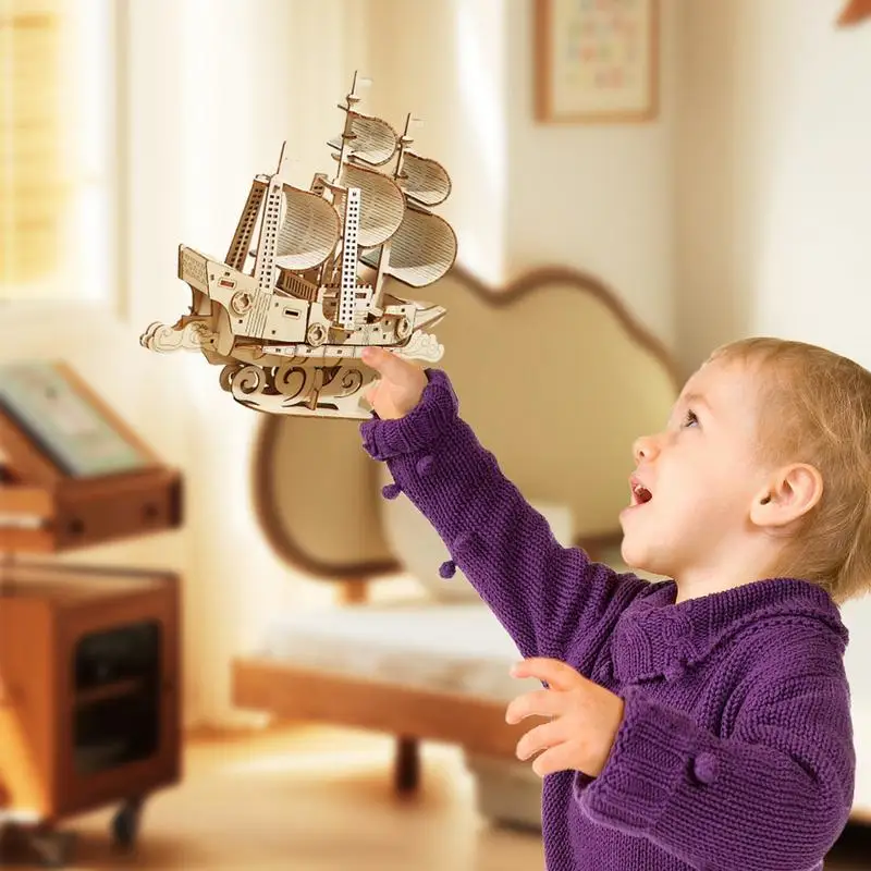 Tekne Yapı Setleri Gemi Modeli Yapı İnşaat Zanaat Yelkenli Tekne Ahşap El Sanatları İnşaat model seti Kız Erkek Doğum Günü İçin