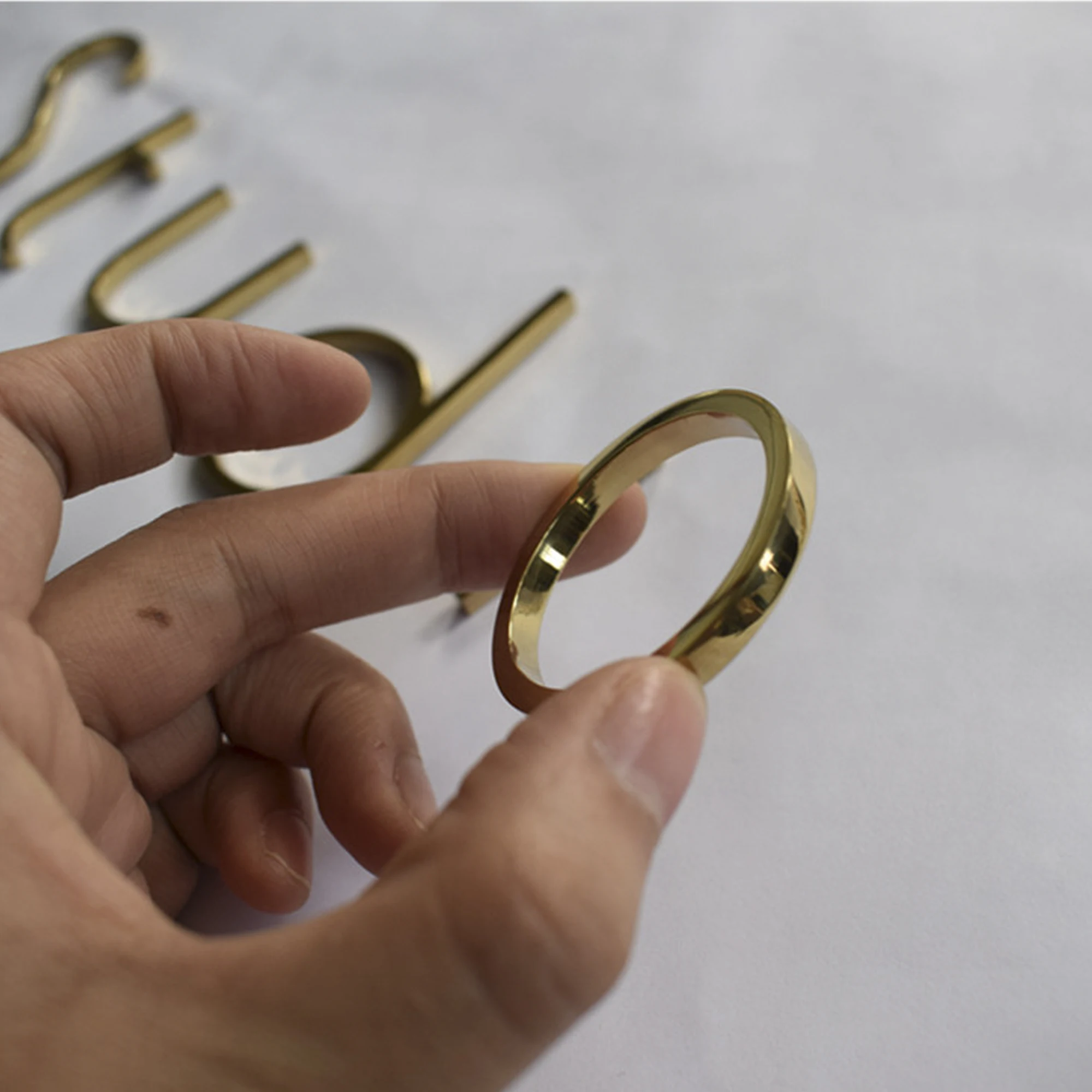 Özel ayna paslanmaz çelik 3D harfler tabela şirketi cilalı metal işareti iş dükkanı vitrin