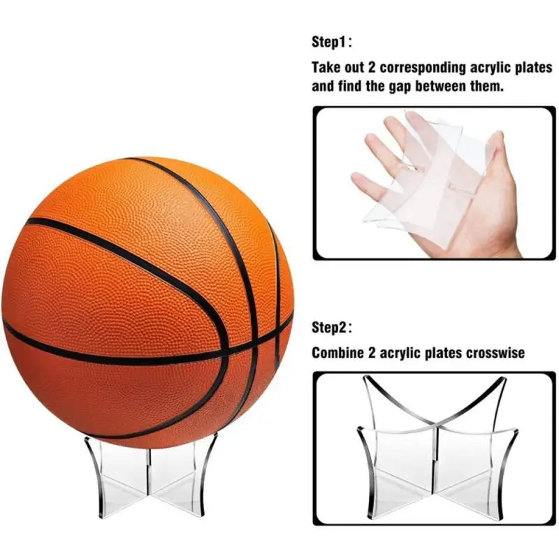 1~5 ADET Ağır Akrilik Topu Standı Taşınabilir Ekran Aksesuarları Basketbol Futbol Futbol Rugby Bowling Ekran Tutucu