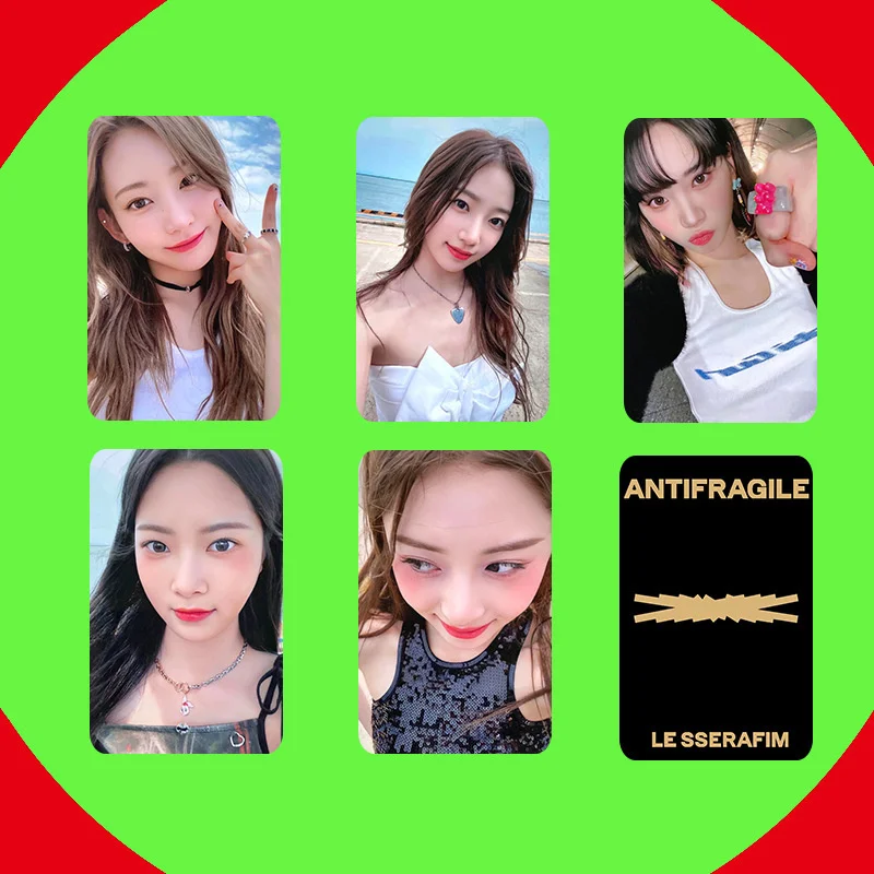 5 Adet / takım Kpop Idol Lomo Kartı LE SSERAFIM Kartpostal Albümü Yeni Fotoğraf Baskı Kartları Resim Hayranları Hediyeler Koleksiyonu