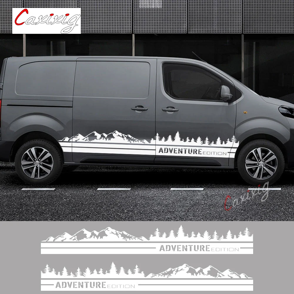 Araba Çıkartmaları Peugeot Uzman Gezgin Fiat Scudo Citroen Jumpy Tuning Aksesuarları karavan Dağ Grafik Vinil Çıkartmaları