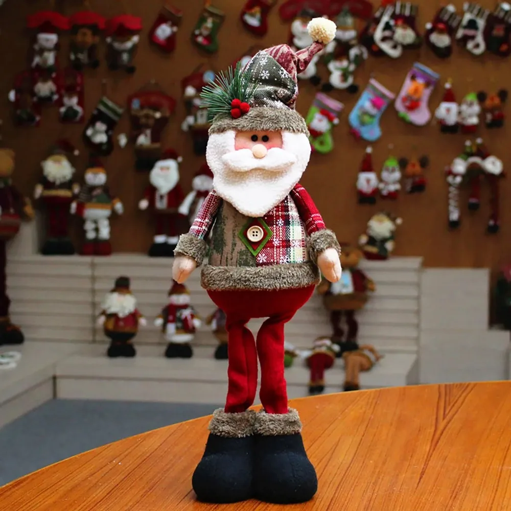 Noel Santa Kardan Adam-Ren Geyiği Noel Dekorasyon Bacak Masa Mantel Dekorasyon Kapalı, yemek masası, ofis masası Süslemeleri