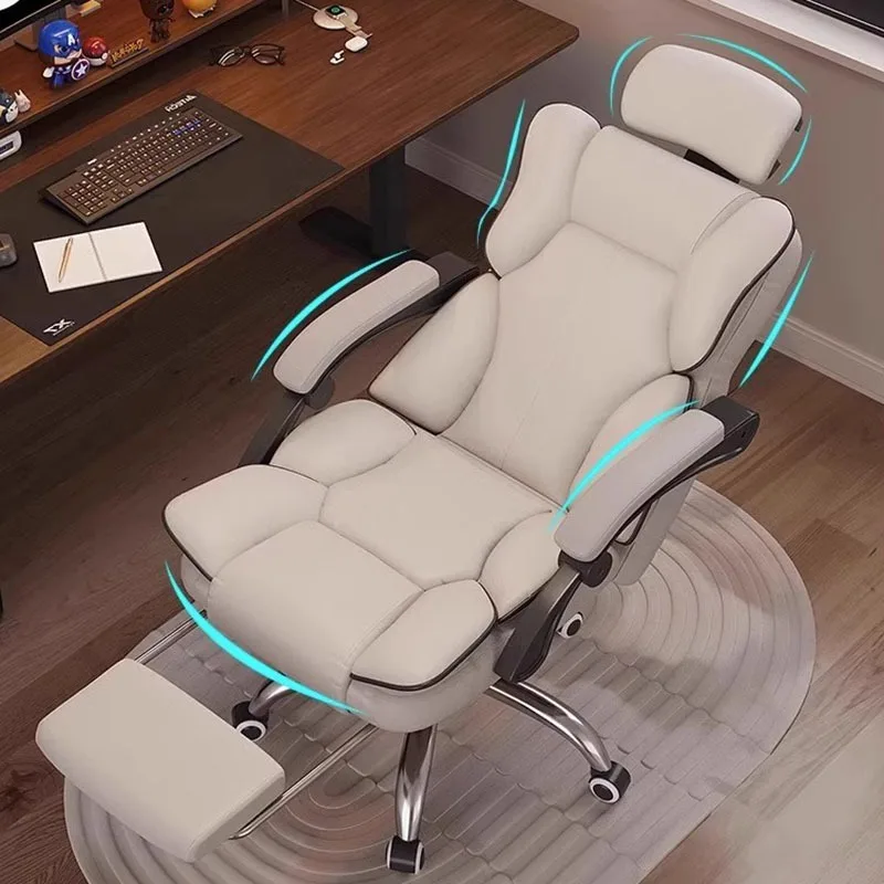 Deri ofis koltuğu Oturma Odası Bilgisayar Tasarım Modern Accent Sandalye Vanity İskandinav Cadeira Para Escritorio Ofis Mobilyaları