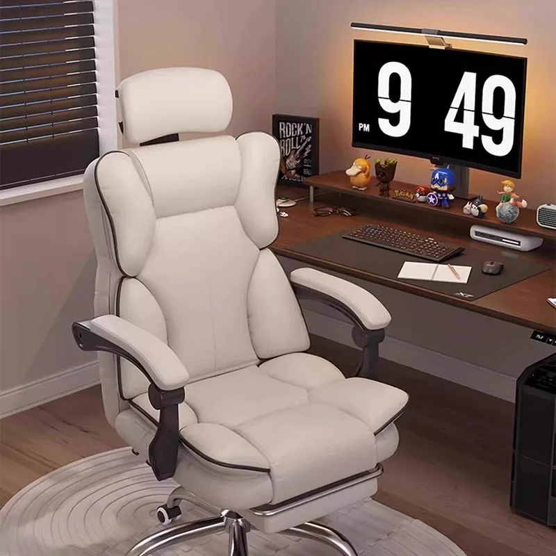 Deri ofis koltuğu Oturma Odası Bilgisayar Tasarım Modern Accent Sandalye Vanity İskandinav Cadeira Para Escritorio Ofis Mobilyaları