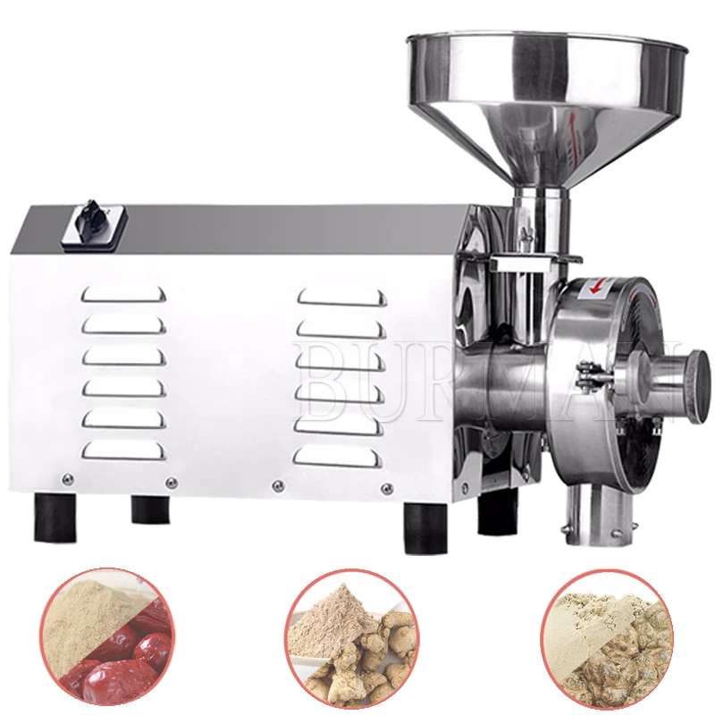 Kepekli Tahıllar Taşlama Makinesi Elektrikli Değirmen Tozu Fasulye Değirmeni 110 V 220 V