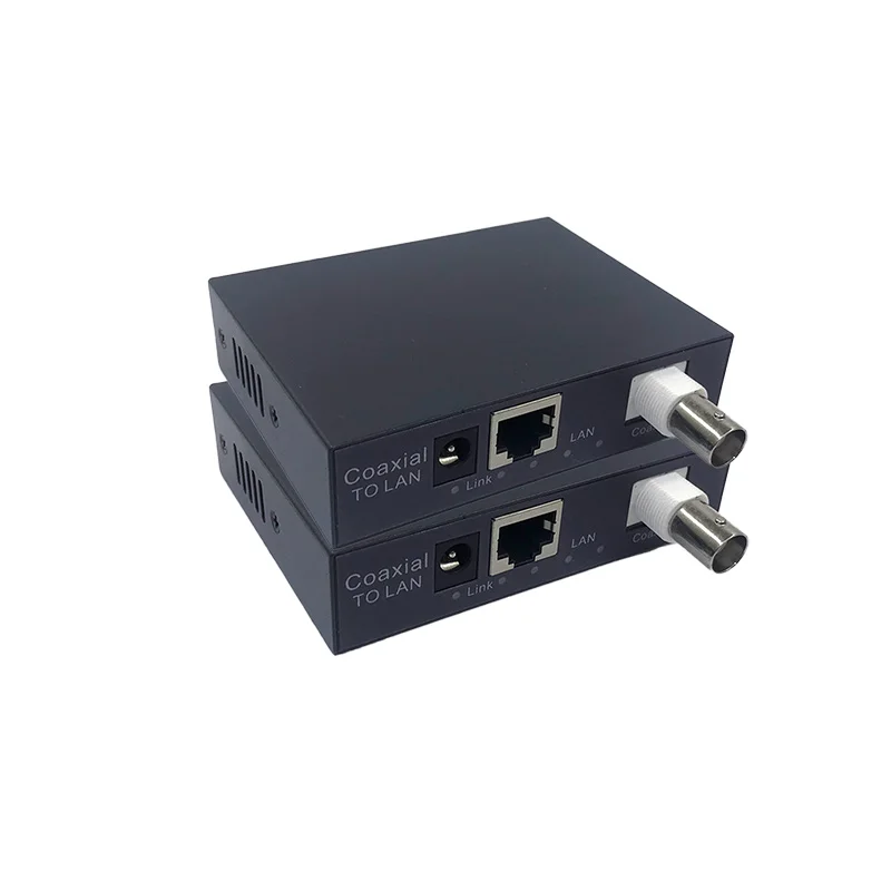 1 çift 10/100M ıp Koaksiyel İletim BNC rj45 Bağlantı Noktası IP Genişletici CCTV HD IP Video Genişletici EOC Ethernet Koaksiyel Genişletici 500m