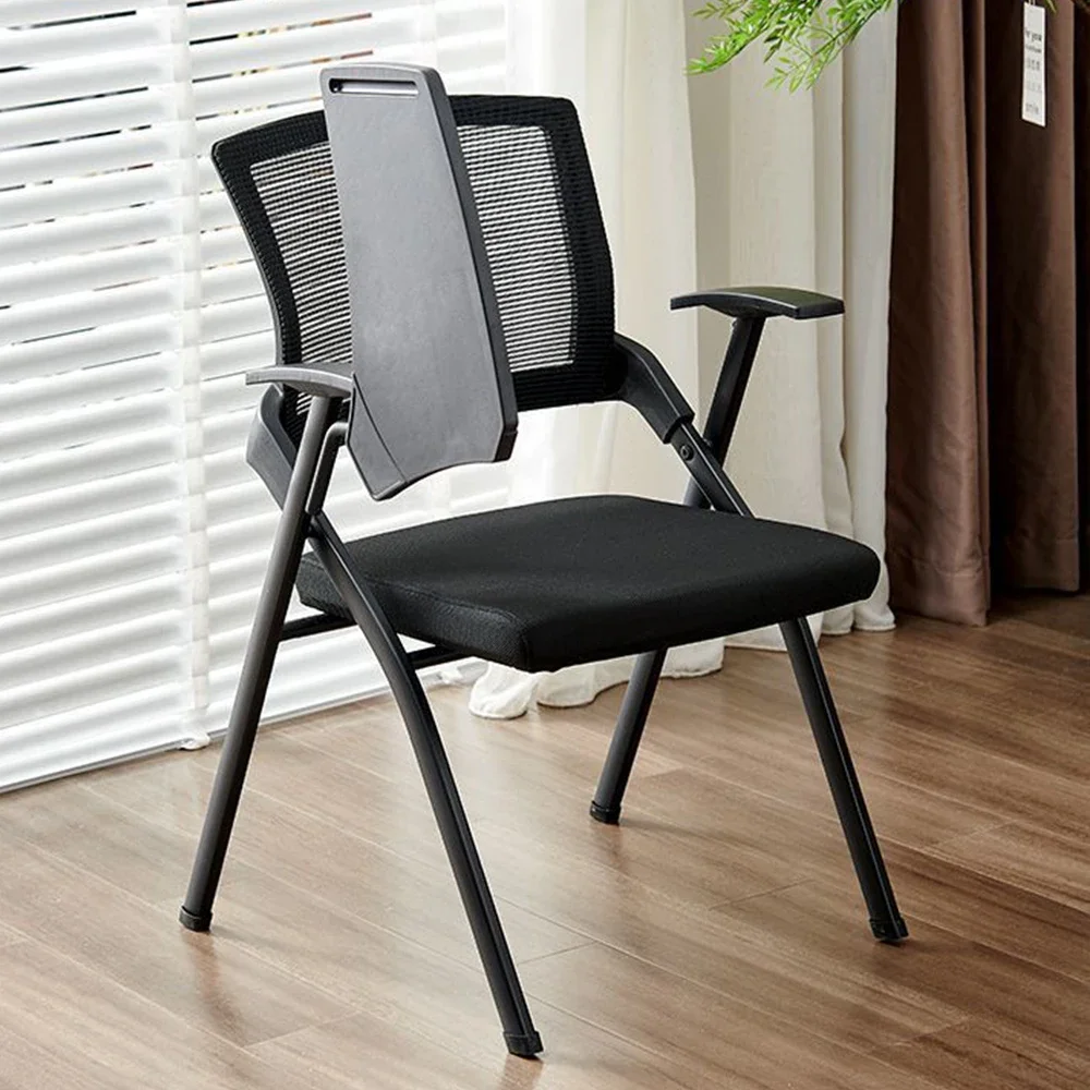 Modern Sadelik Sandalye Katlanabilir Ofis Mobilyaları Nefes Sünger Çarpışma Kaçınma Uygun Sağlıklı Malzeme Çelik Çerçeve