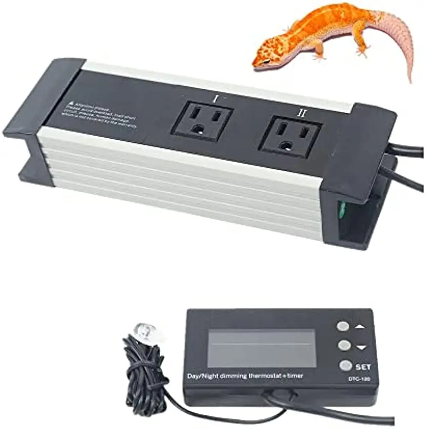 Digitaler Temperaturregler, Reptile Temperatur Thermostat Controller LCD-Technologie mit NTC Sensor