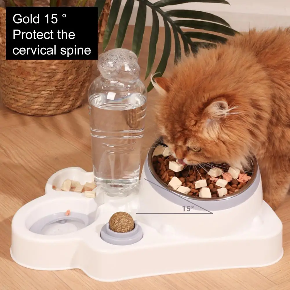 Kedi maması kasesi Kullanımlık hayvan mama kabı Kolay Temiz Besleme Faydalı Pet Köpek Kedi Otomatik Içme Besleyici