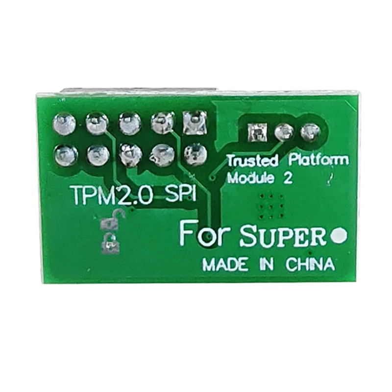 1 ADET 10 Pin SPI TPM 2.0 Modülü Yeşil Modülü TPM 2.0 Modülü Güvenilir Platform Supermicro AOM-TPM-9670H