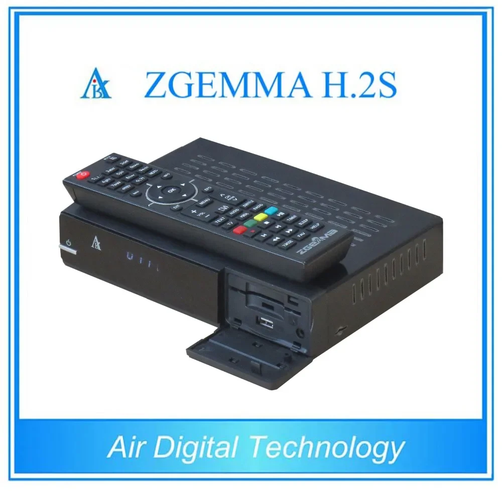 Zgemma h.2s 1080 p iki tuner DVB-S2 Enigma2 Linux IŞLETIM SISTEMI TV dekoder akıllı kart okuyucu ve Ethernet arayüzü ile 100 MBİ