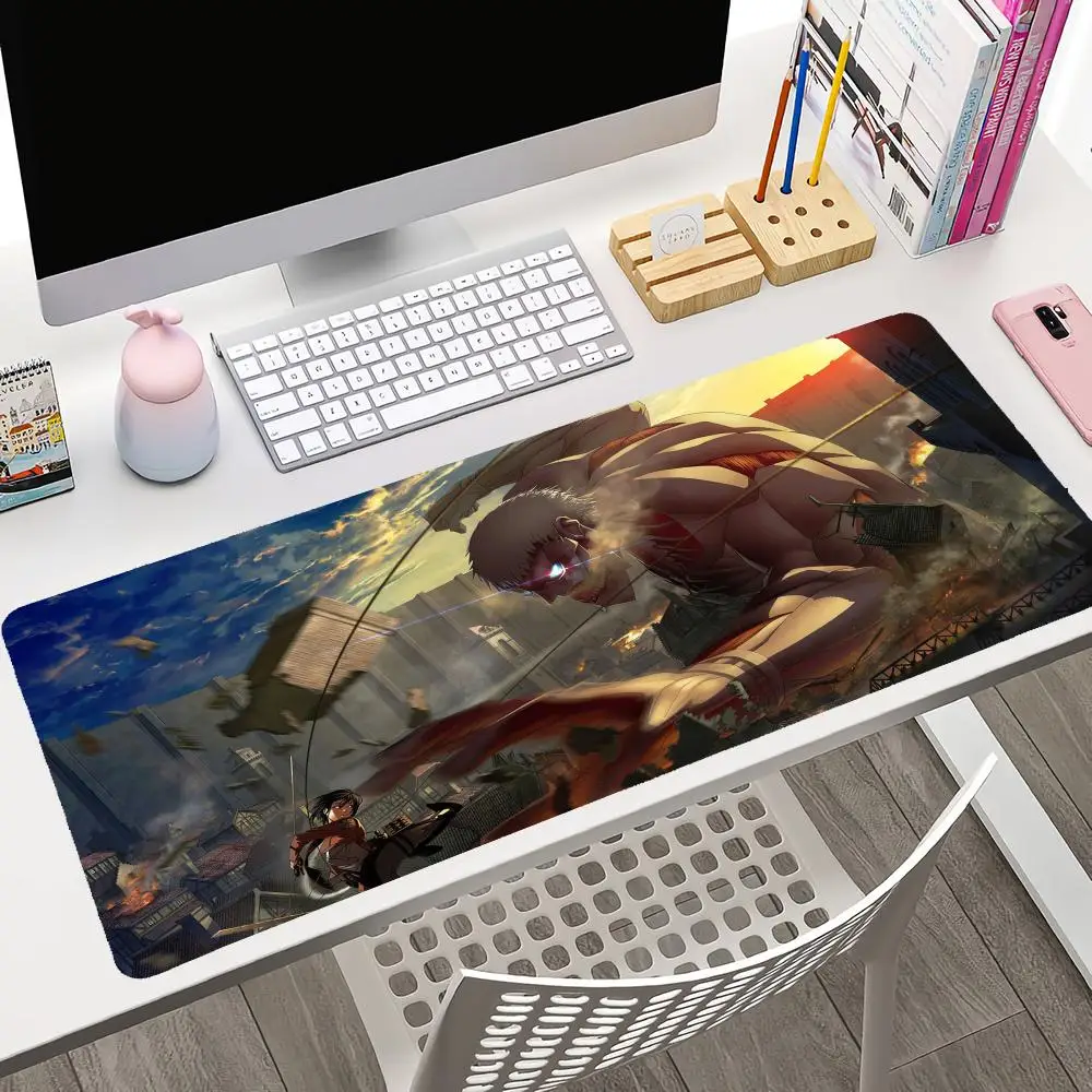 Titan Anime Japon Mousepad Büyük Oyun Mouse Pad LockEdge Kalınlaşmış Bilgisayar Klavye Masa sümen