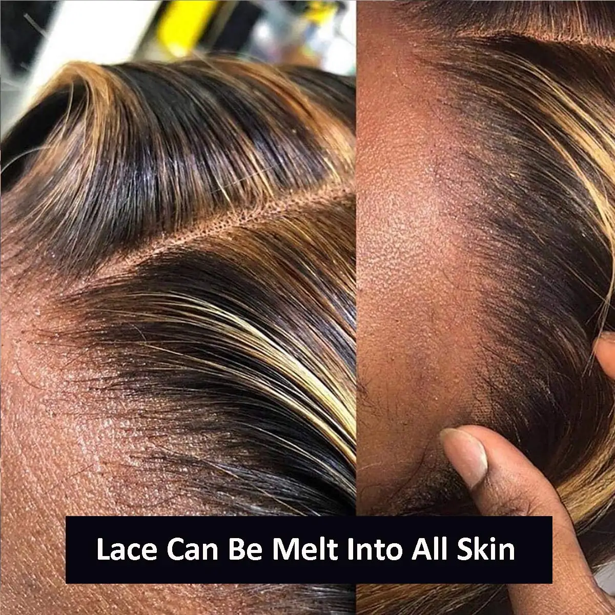 Vurgulamak peruk insan saçı 13x4x1 Dantel Ön Ombre Sarışın Kahverengi Peruk Bob Düz Brezilyalı Peruk Orta Kısmı Dantel ön Peruk Kadın