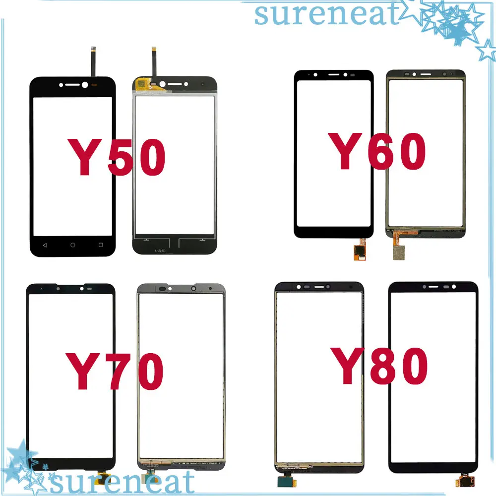 Wiko için Y50 Y60 Y70 Y80 Dokunmatik Panel dokunmatik ekran digitizer sensör yedeği Dokunmatik Cam Lens Cep Telefonu Parçası