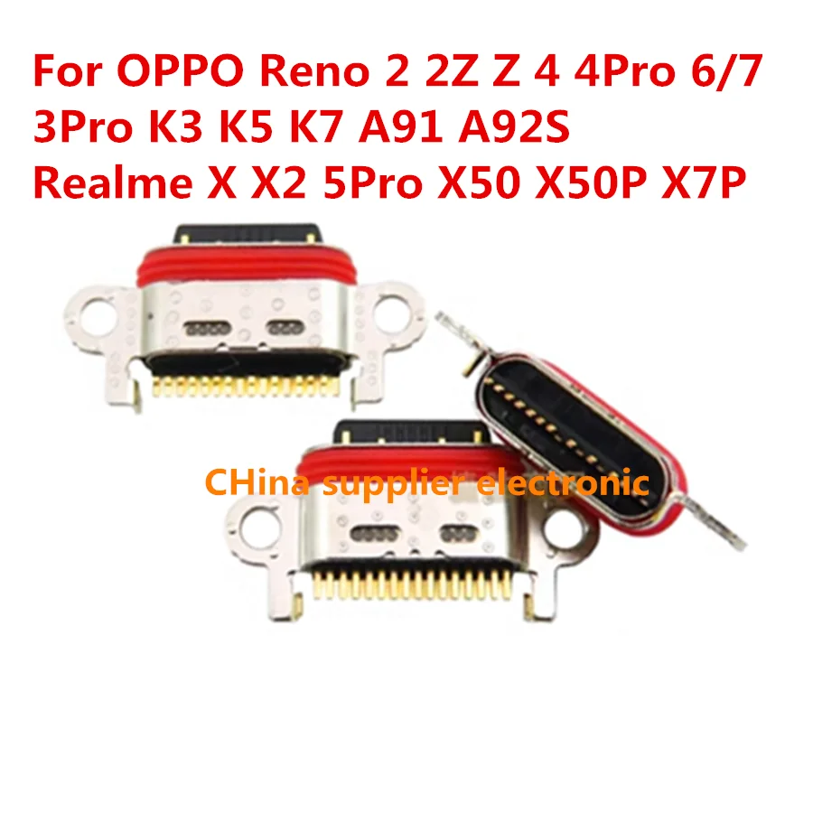 USB Fişi şarj portu konektör soket OPPO Reno 2 2Z Z 4 4Pro 6/7 3 3Pro K3 K5 K7 A91 A92S Realme İçin X X2 5Pro X50 X50P X7P