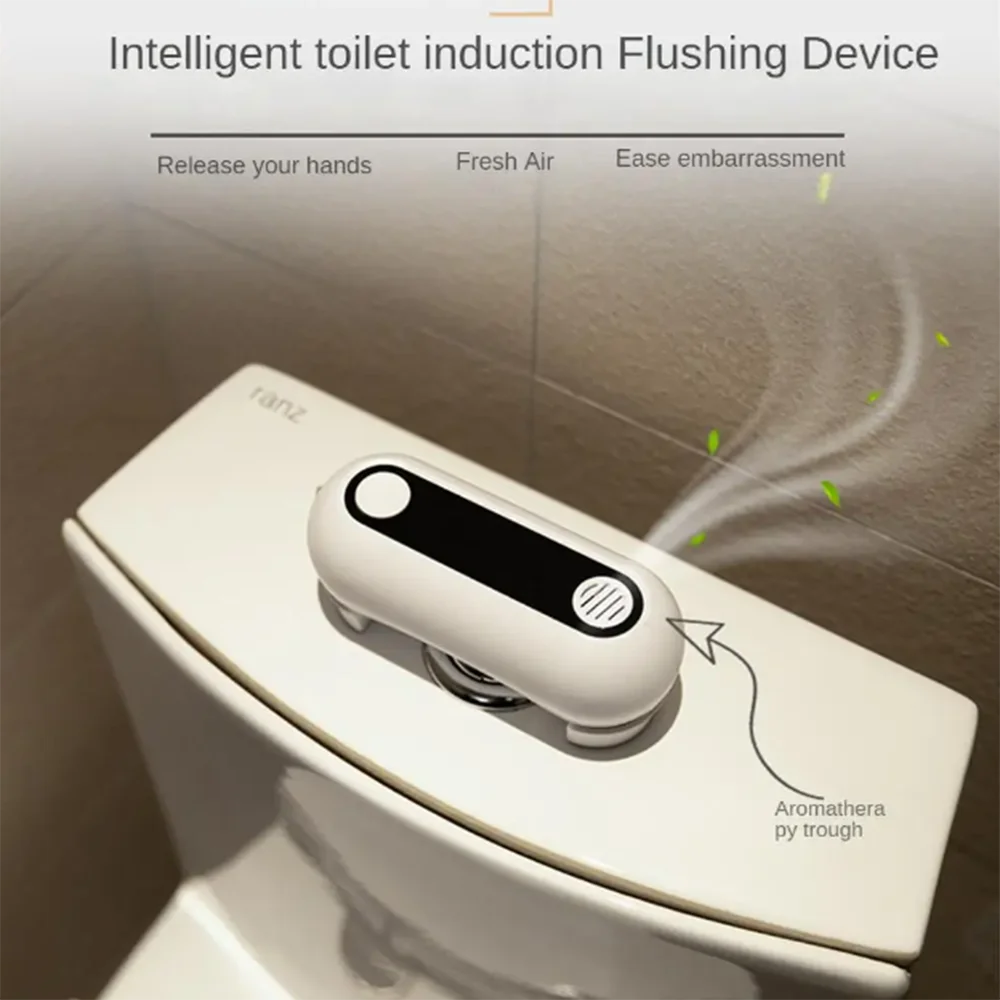Fotoselli tuvalet sifonu Otomatik tuvalet Sifonu Düğmesi Akıllı Kızılötesi Sensör Su Geçirmez Dokunmatik Gömme Anahtarı Akıllı Ev Kiti