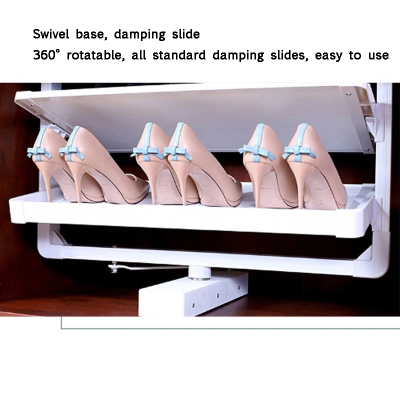 Ayakkabı Rafı 360° Dönen Yüksekliği Ayarlanabilir Alüminyum Alaşımlı Ayakkabı dolabı Raf Döner Ayakkabı Dolabı Donanım Seti Özelleştirilebilir