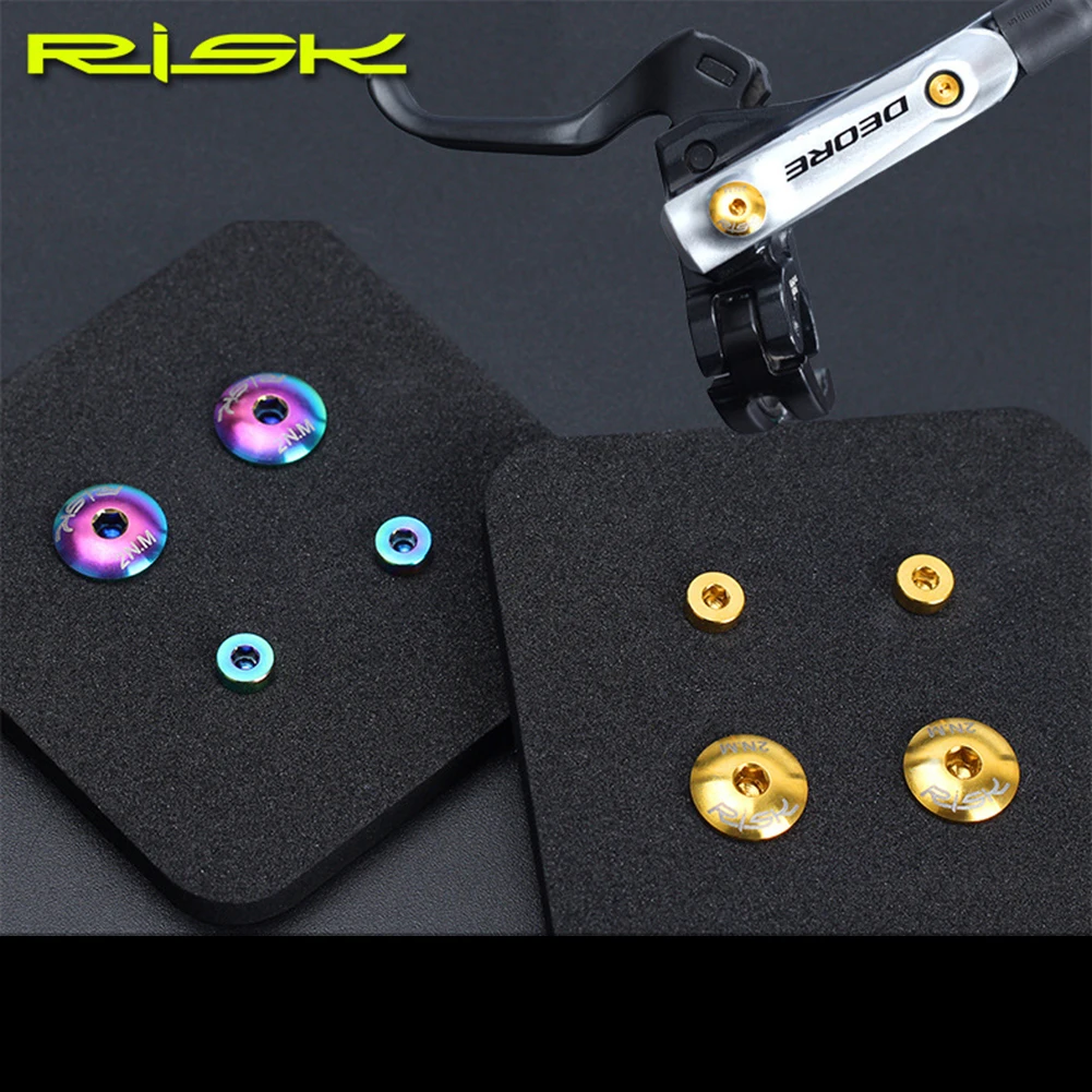 RISK Bir Bütün / Ayrı yağ silindiri Kapağı Cıvata Shimano Bisiklet Fren Kolu Titanyum Disk Sabit Vidalı Bisiklet Hidrolik Fren Cıvatası