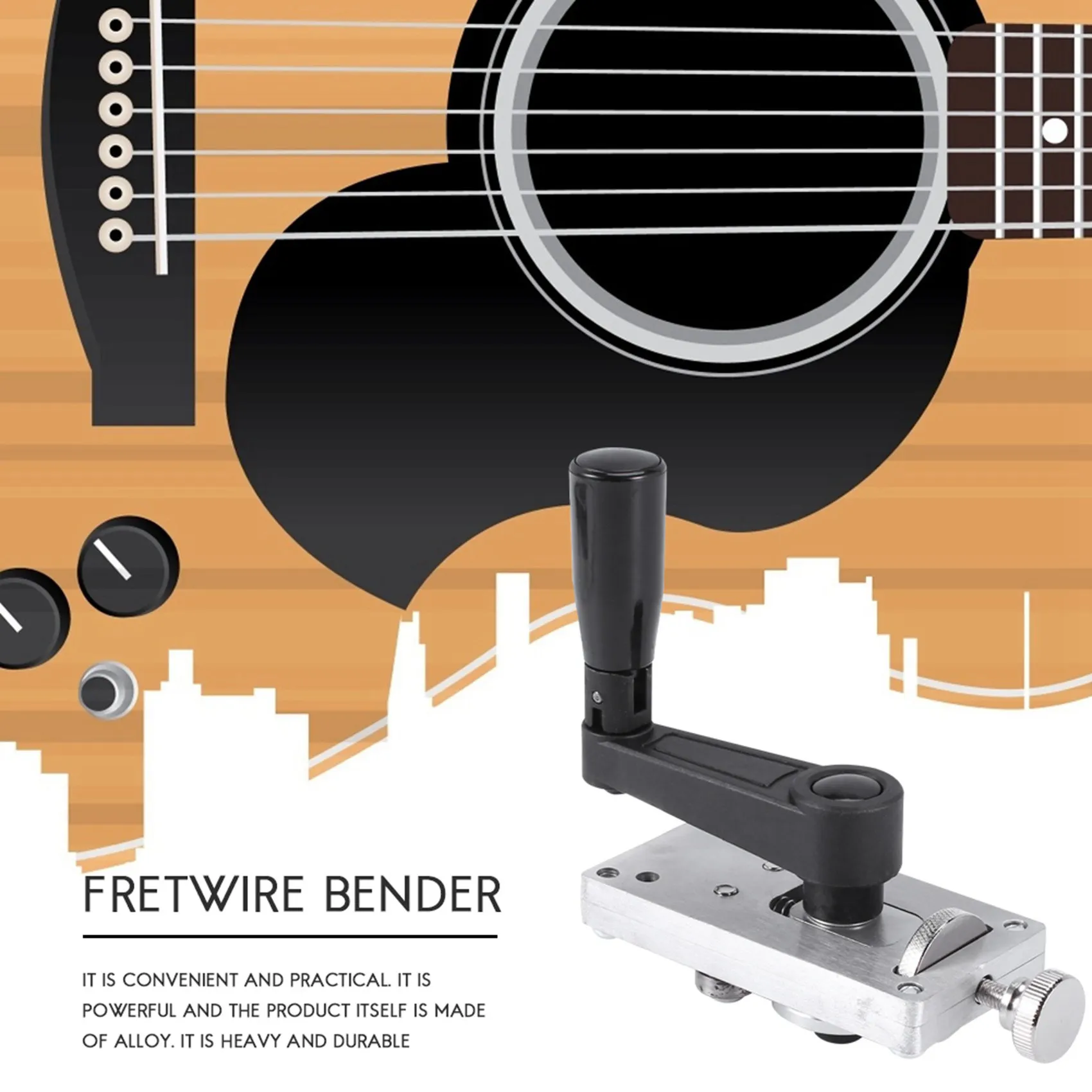 Gitar Luthier Aracı Alaşım Fret Bender Luthier Aracı 13. 8X5 cm Gitar Bas Fret Tel Bükme