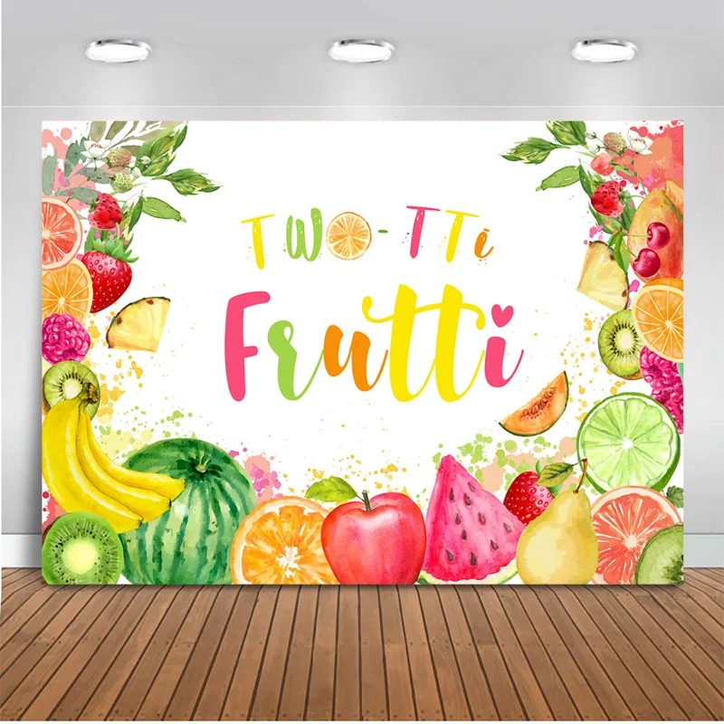Yaz İki tti Frutti Parti Arka Plan Meyve Muz Karpuz Portakal Kivi Çilek Açık fotoğraf arka fonu