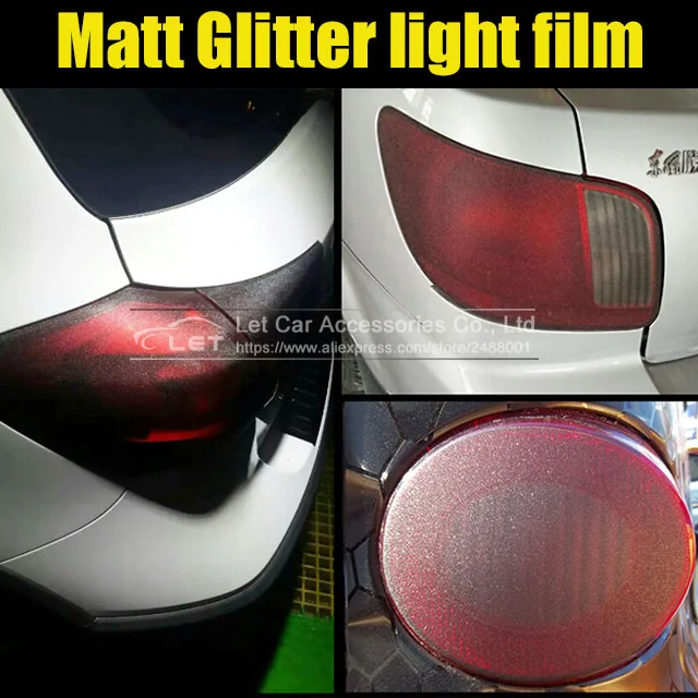 Yeni 30CM genişlik Mat glitter siyah kuyruk işık Film Tonu Arka Lambası Motosiklet Far Arka Lamba füme Renklendirme Filmi Mat film