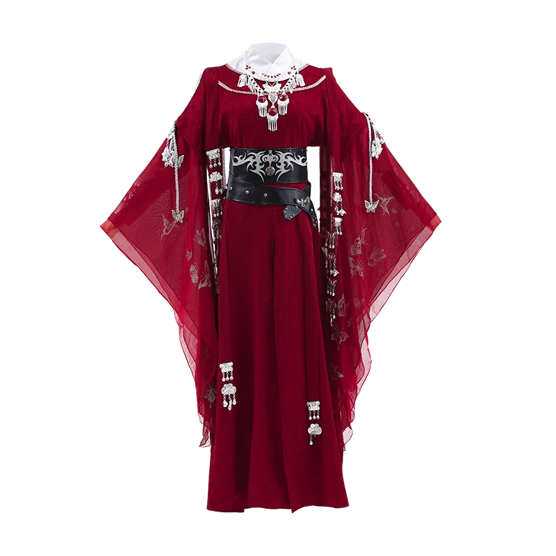 Göksel Yetkilileri Korusun Sonsuz Çiçek Şehir Cos Giyim Kırmızı Elbise Hayalet Kral Cosplay Antik Giyim Han Giyim erkek
