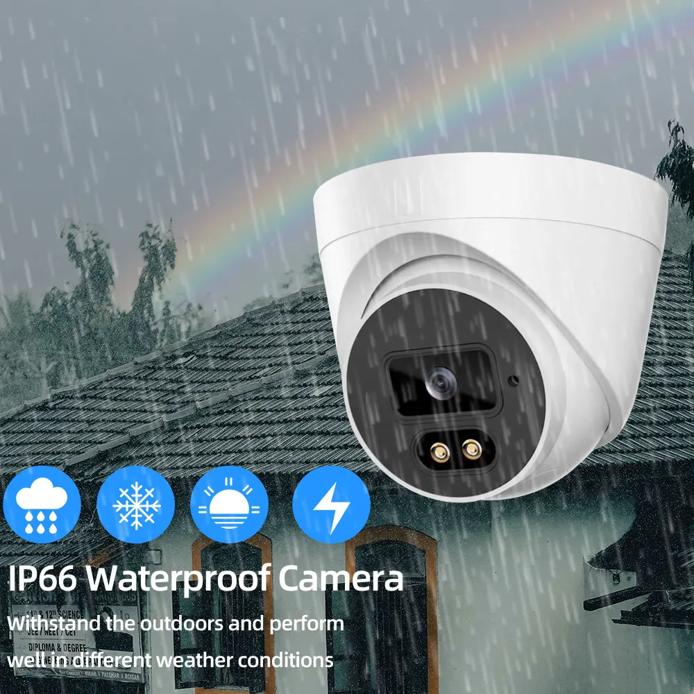 POE 8MP 4K hd ıp kamera Açık Su Geçirmez H. 265 Güvenlik Gözetleme Dome güvenlik kamerası İnsan Algılama Akıllı Güvenlik IP Kamera
