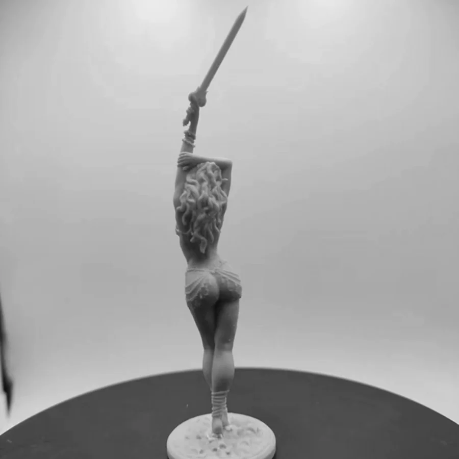 Seksi Kadın Kılıç Ustası 1/24 Ölçekli Reçine Monte Model seti Minyatür Heykeli Demonte Boyasız Ücretsiz Kargo DIY Oyuncaklar