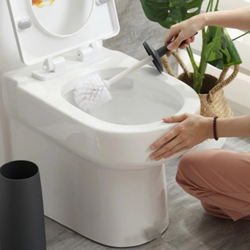Tuvalet Fırçaları ve Tutucular Tuvalet Kase Fırçası Tutucu ile Siyah Banyolar için Modern Tasarım Tuvalet Fırçası kapaklı Uzun