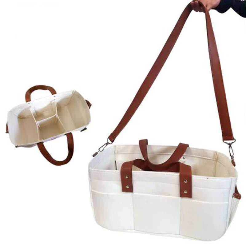 Çocuklar Depolama Taşıyıcı Bebek Keçe Depolama Kreş Sepeti Bebek Bezi saplı çanta Caddy Değiştirme Bezi Büyük Cep Yeni