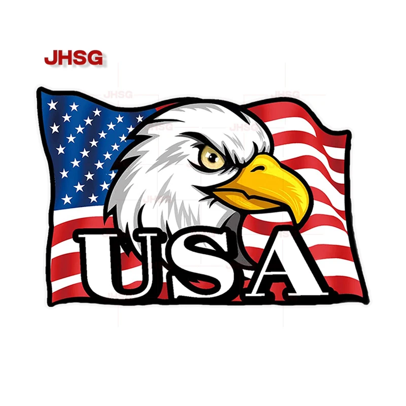JHSG Amerikan Bayrağı Etiket ve Amerikan Bayrağı Condor Çıkartması Arabalar Kamyonlar Motosikletler Dizüstü Bilgisayarlar ve Valizler Araba Çıkartmaları PVC