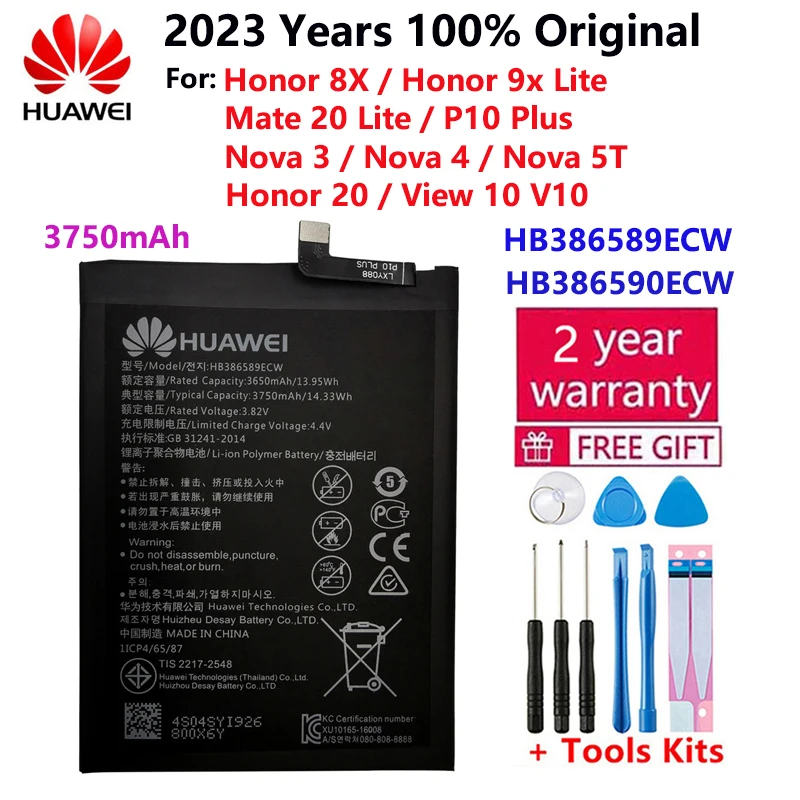 Orijinal Pil İçin Huawei Mate Nova Onur 2 3 5C 5A 6A 7 7C 7A 7X8 8A 8C 8X P8 9 Y9 P9 10 P10 20 P20 Lite Artı Pro Piller
