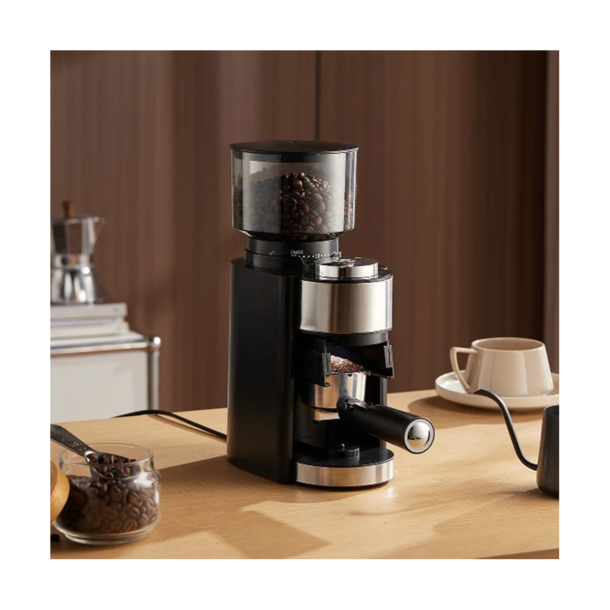 Kahve Değirmeni Elektrikli Anti-Statik Kahve Çekirdeği Değirmeni Espresso / Damla / Soğuk Demlemek / kahve demleyici kahve yapıcı AB Tak
