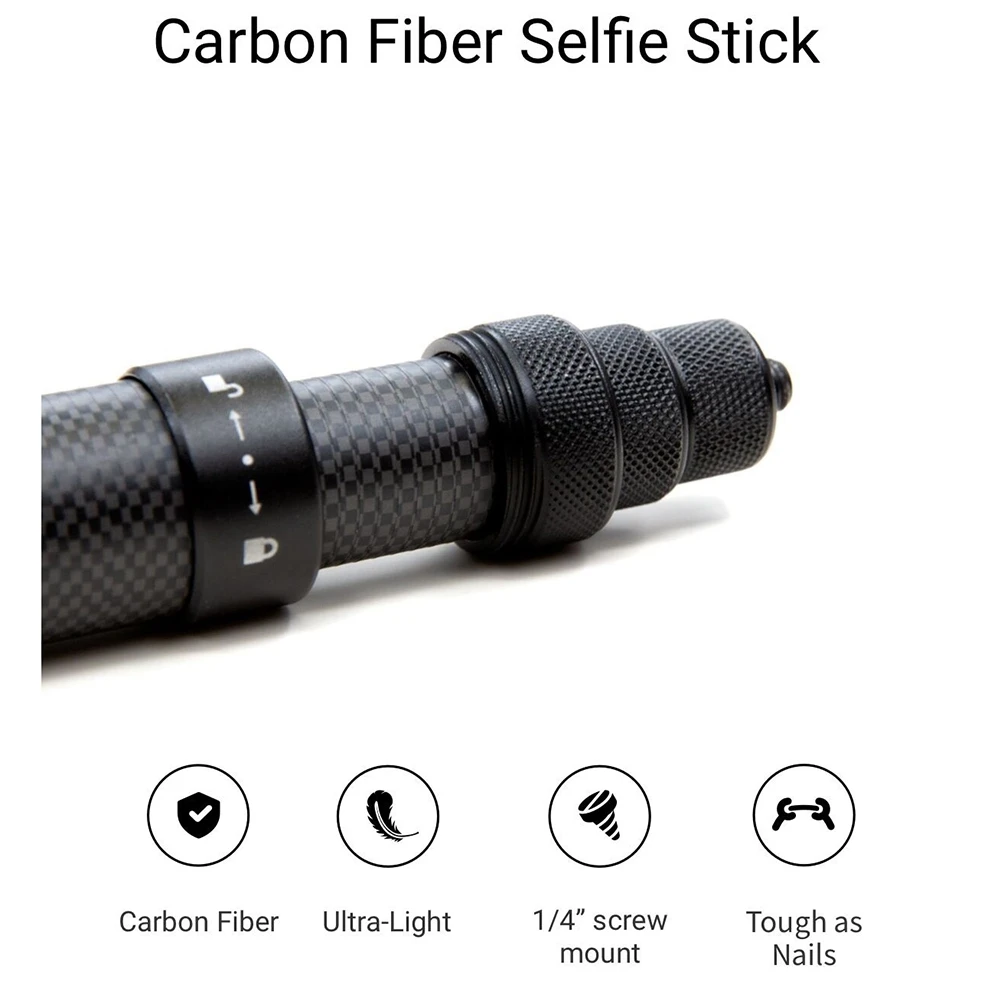 Ultra Uzun Karbon Fiber Görünmez Selfie Sopa Ayarlanabilir uzatma çubuğu için Insta360 BİR X2 / BİR R / BİR X Selfie Sopa