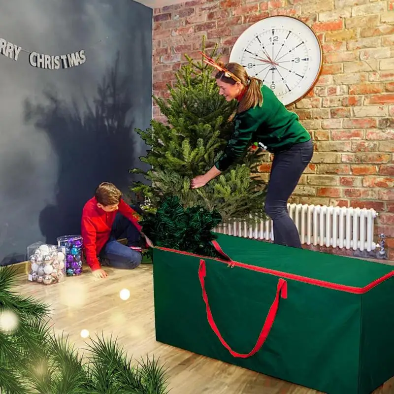 Noel Ağacı saklama çantası Su Geçirmez 210D Oxford Ağacı Çantası Noel Ağacı Organizatör Böcek Dayanıklı Toz saklama çantası s 5.4 Ft