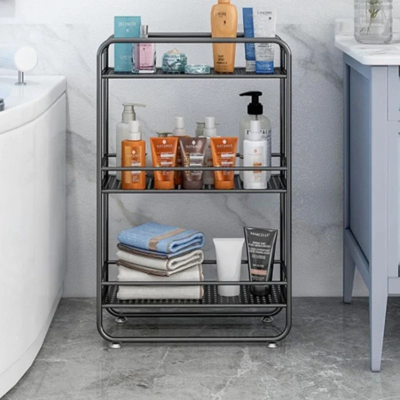 Ev Nordic Raf Çok katmanlı Ferforje Depolama Rafı Oturma Odası Mutfak Depolama Rafı Banyo Dolapları Banyo Mobilyaları