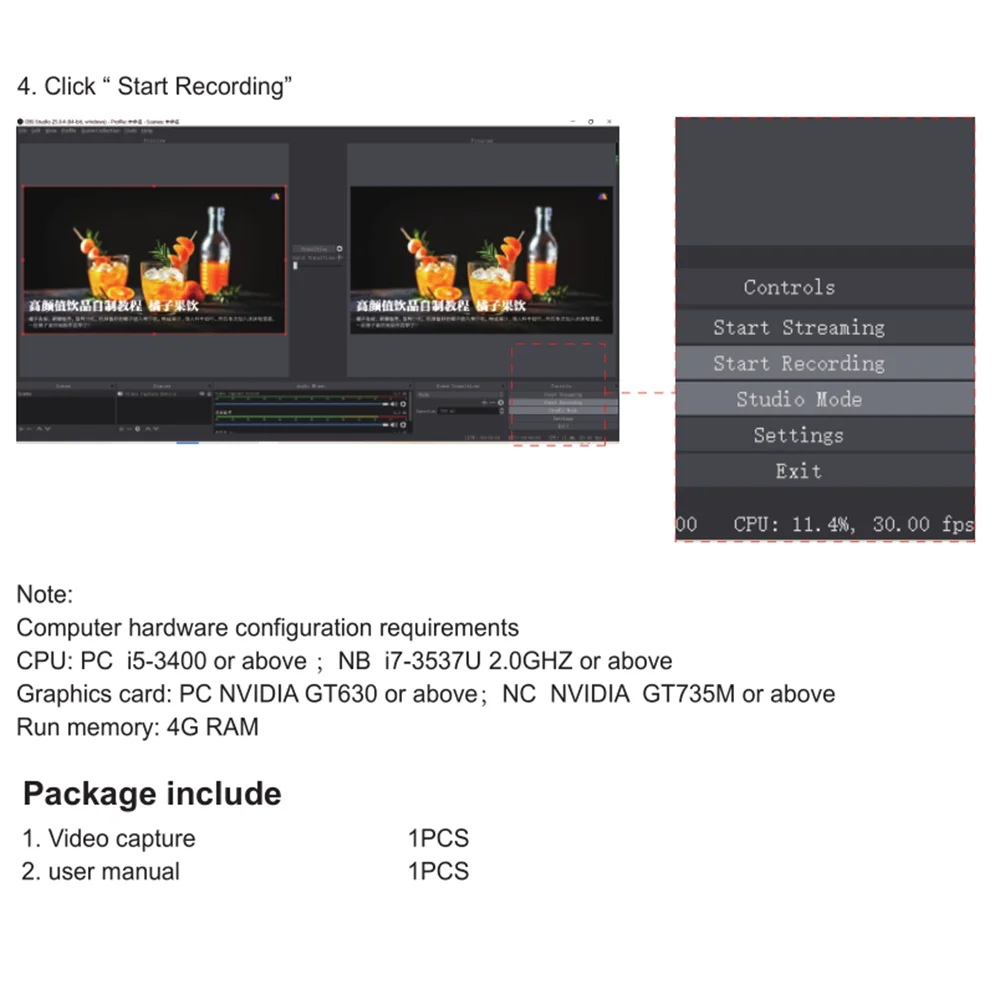 USB Ses Video Yakalama Kartı 4K 1080P HDMI uyumlu USB3.0 için PS4 Oyunları DVD Kamera Kamera Kayıt Canlı Akış