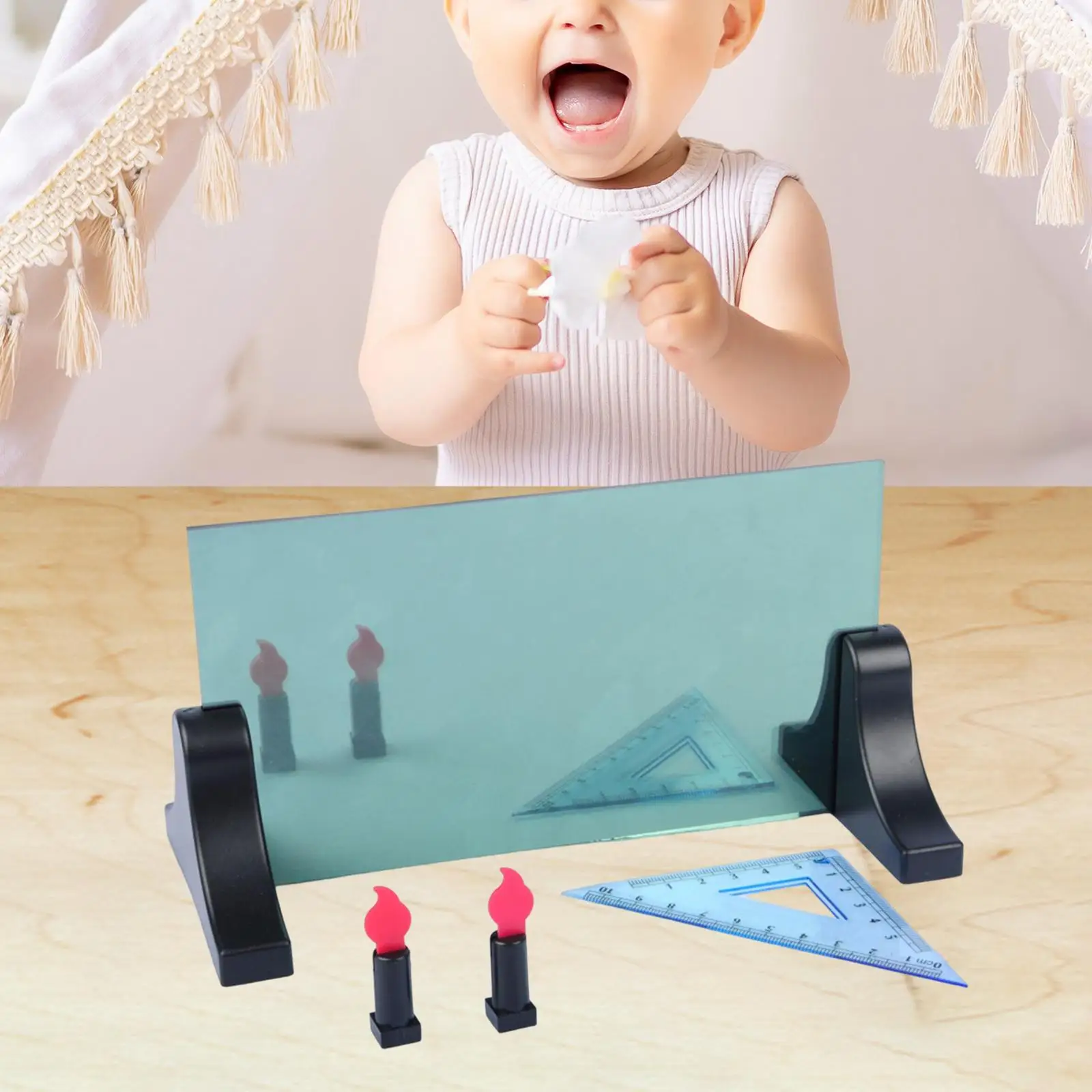 Düzlem Ayna Görüntüleme Cihazı eğitici oyuncak Düzlem Ayna Görüntüleme Gösterici Fiziksel Optik Deney Kız Erkek Çocuklar için