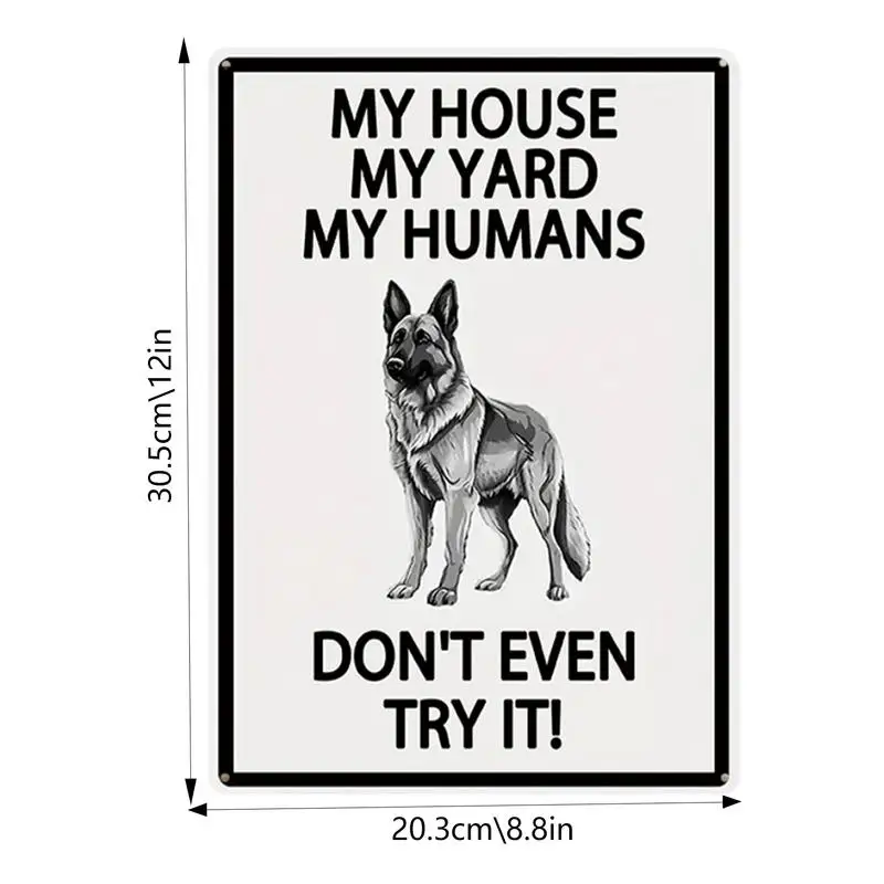 Uyarı Köpek Metal Işaretleri Vintage Poster Dikkat Köpek Retro Demir Plakalar duvar çıkartmaları Bahçe Aile ev kapısı Dekorasyon