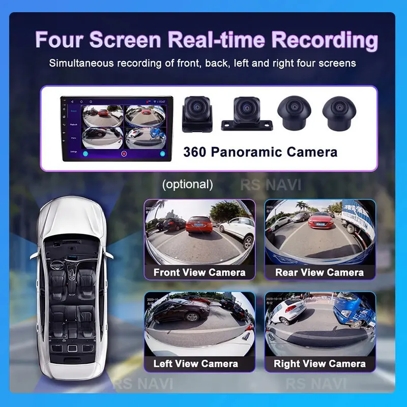Android 13 Araba Rodio Toyota Hilux 2015-2020 için Carplay Oto Multimedya Video Oynatıcı Navigasyon Başkanı Ünitesi WİFİ + 4G 360 Kamera GPS
