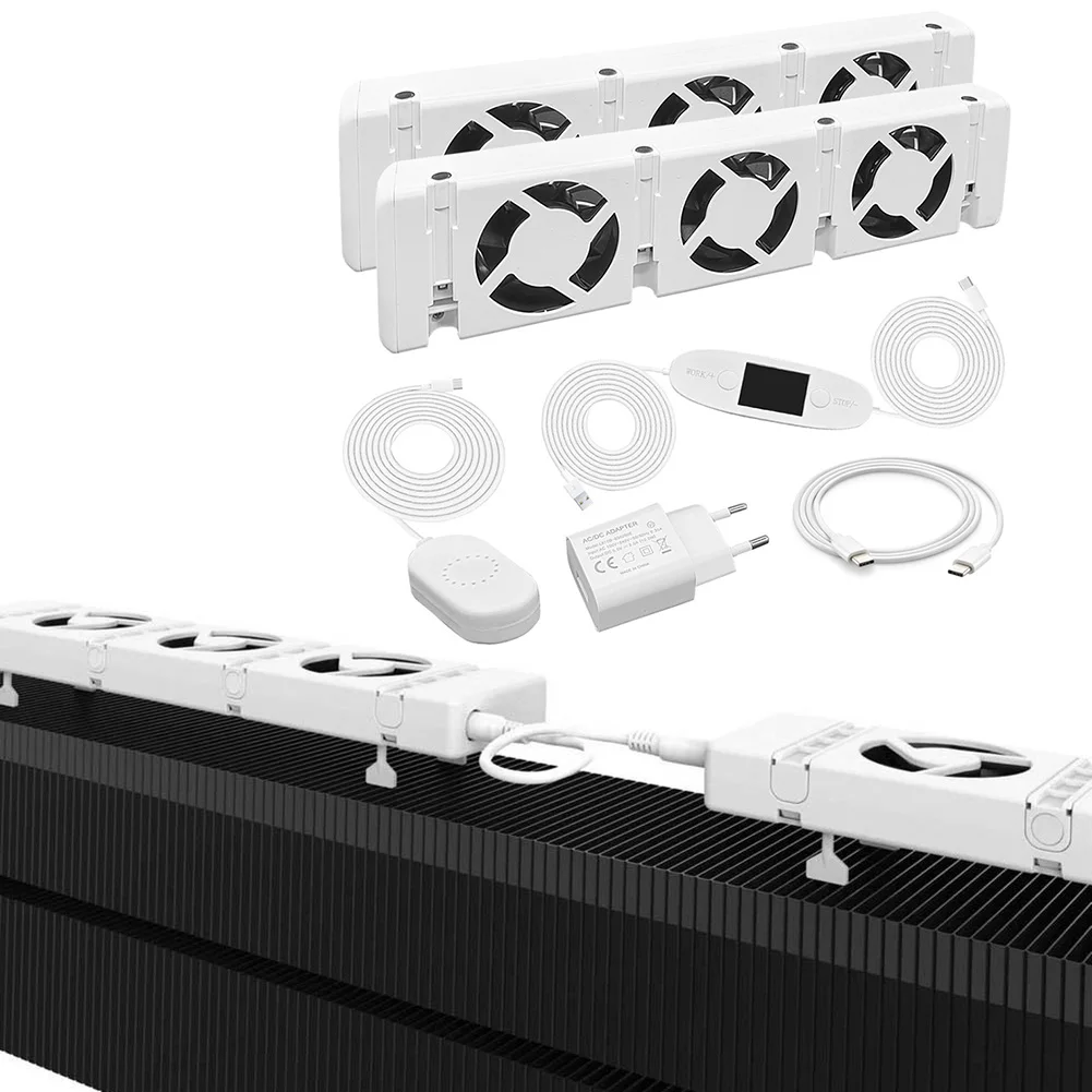 3.0 Duo Set radyatör fanı Akıllı radyatör Güçlendirici Uzatma vantilatör fanı Sıcak Hava Sirkülasyonunu Teşvik Eder Sıcak Ev Otomatik Açık Kapalı