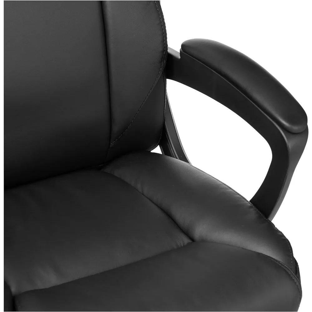 Oyun bilgisayarı Sandalye Klasik Puresoft PU Yastıklı Orta Arka Ofis Bilgisayar Masası Sandalye Kol Dayama İle Oyun Koltuğu Ergonomik Kapak
